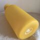 Vintage Hand-Blown Yellow Frosted Satin Glass Apothecary Vase - 1970s