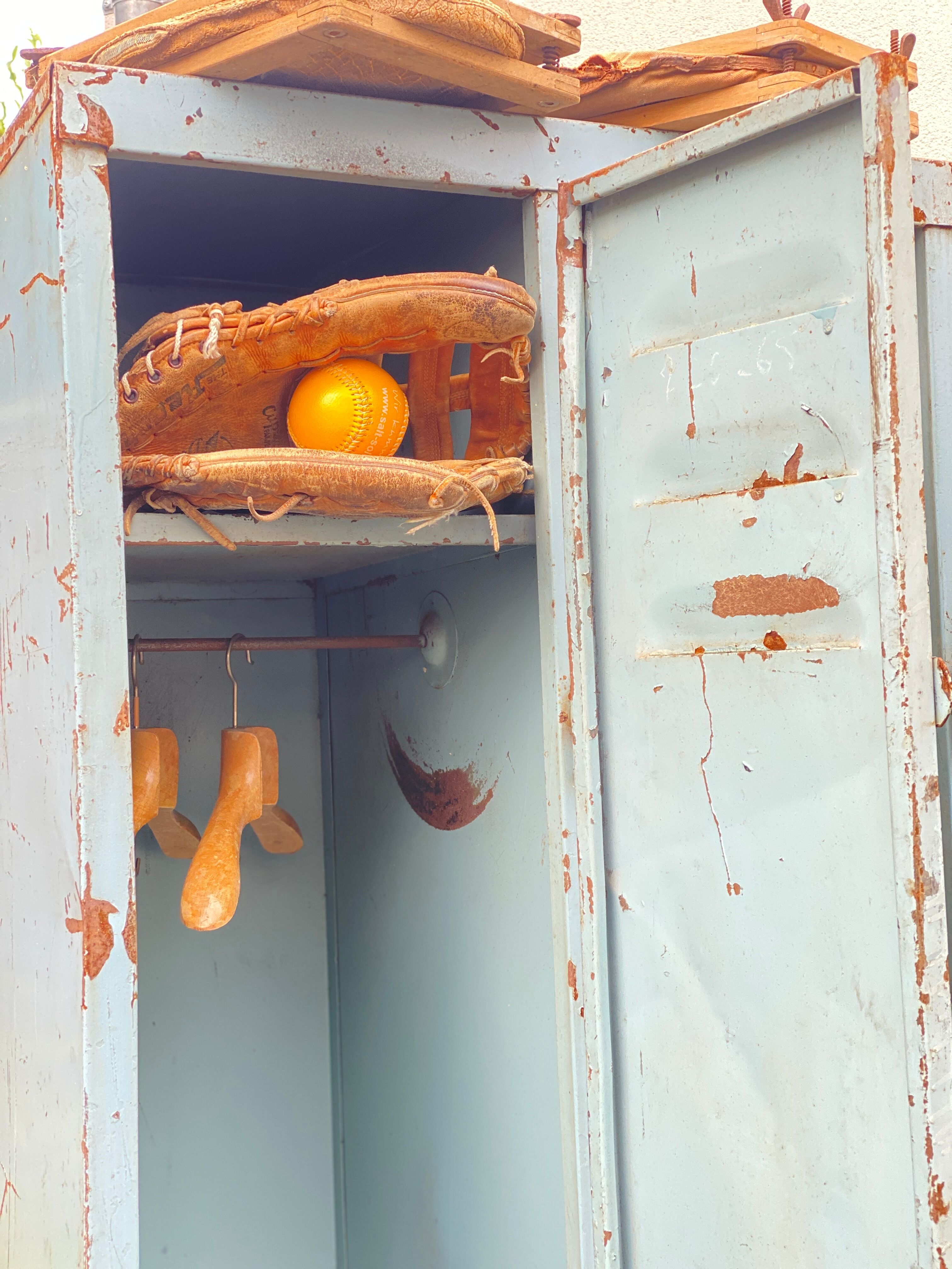 Vintage metal industrial wardrobe