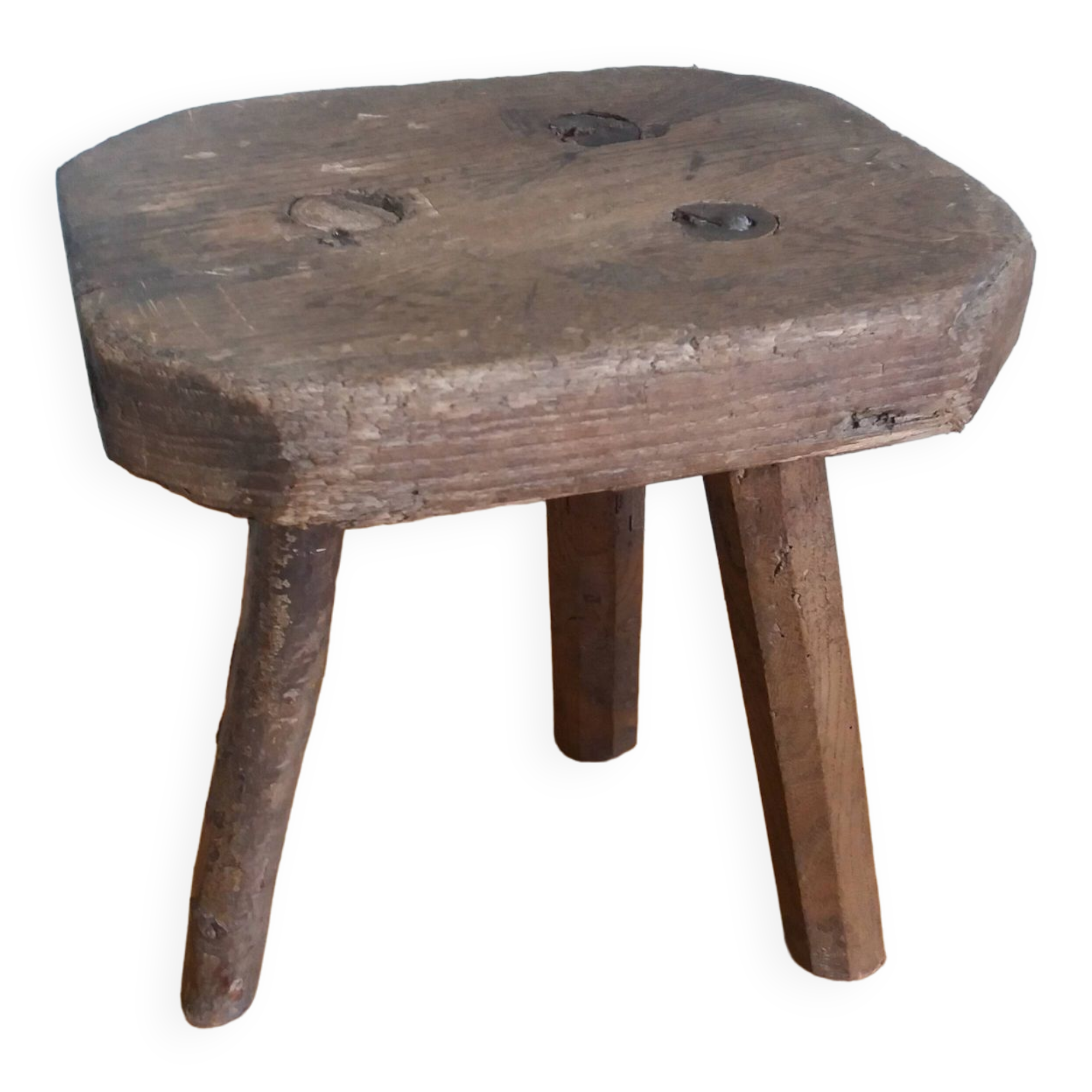 Brutalist tripod farm stool