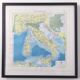Italy Europe Venice vintage map 43x43cm from 1950