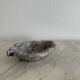 Grey-white veined stone leaf ashtray