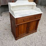 Vintage white marble bathroom cabinet 1950