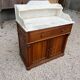 Meuble de toilettes marbre blanc vintage 1950