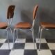 Bistro kitchen chairs in faux leather LOIRE SIEGES Vintage