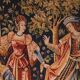 tapestry depicting a mille-feuille and a village festival "Concert"
