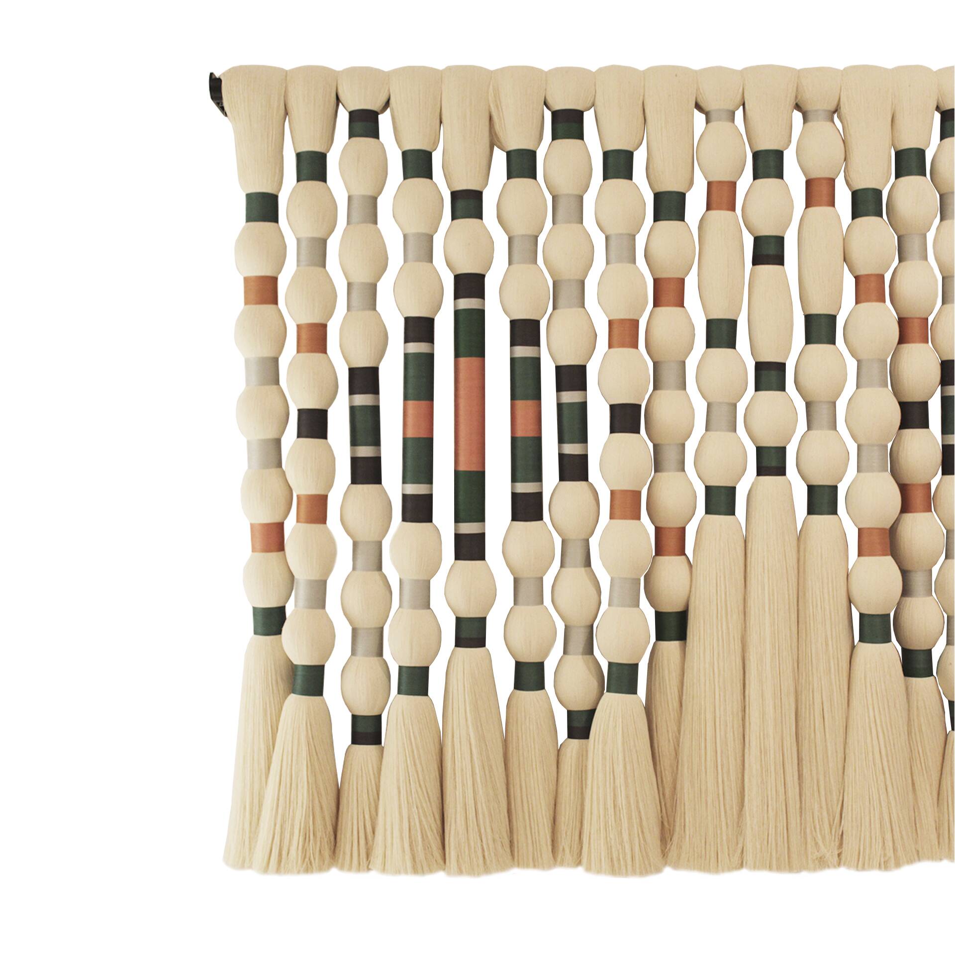 Contemporary Geometric Artisian Raw Cotton South American Sculpture / Tape