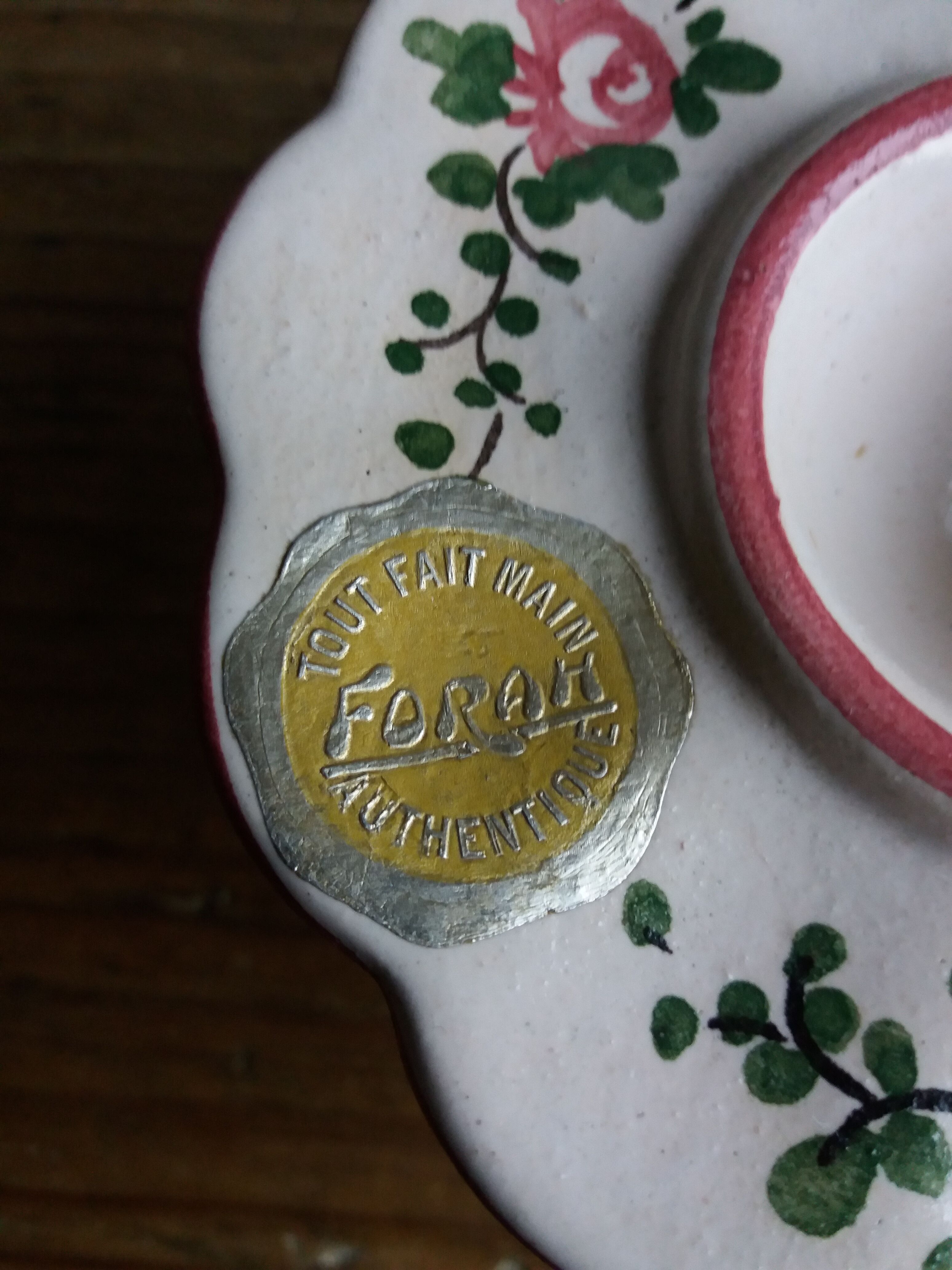 2 cockerels signed Forah René Anchierri