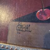 Oil painting on panel Original and signed by E. Cabal France Nature