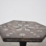 Coffee table inlaid with gilded threads, 1960