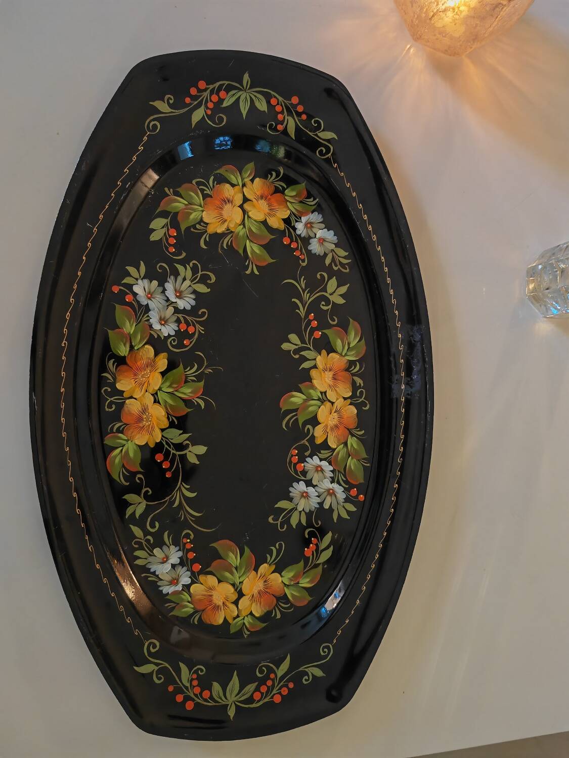 Russian painted metal tray