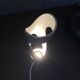 Sculptural flame lamp brushed aluminium Space Age Vintage 1970