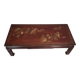 20th century Asia: lacquered coffee table decorated with birds in branches