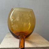 Vintage amber glass salad bowl