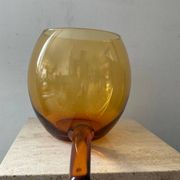 Saladier vintage en verre ambré