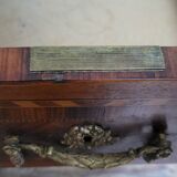 Louis XV style marquetry center desk