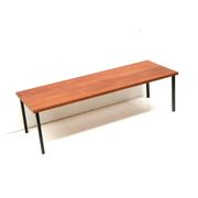 Grande table basse vintage rectangulaire réalisée dans les années 1960