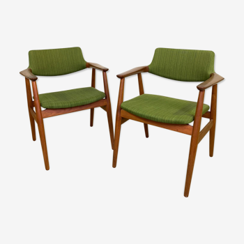 Pair of GM11 Sven Aage Eriksen 60s Danish armchairs