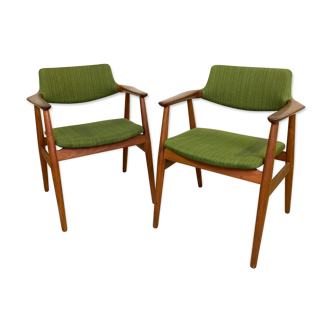 Pair of GM11 Sven Aage Eriksen 60s Danish armchairs
