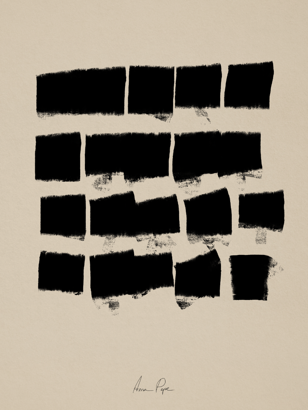 Framed abstract giclee art print 50x70cm