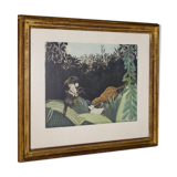 Tableau Henri Rousseau: « La chasse Au Tigre »