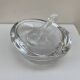 Large glass crystal ashtray by Art Vannes France
