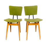 Green scandinavian wooden chairs 60/70