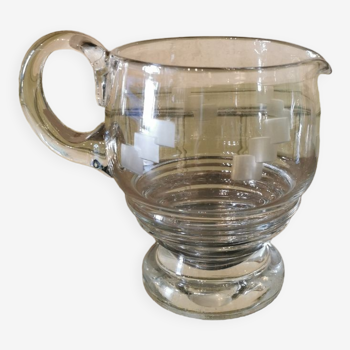 Art deco glass pitcher