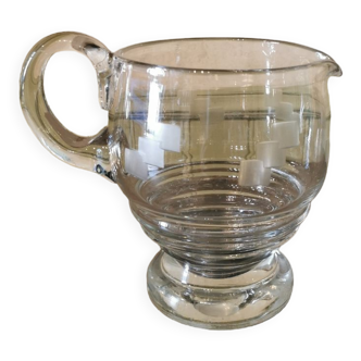 Art deco glass pitcher