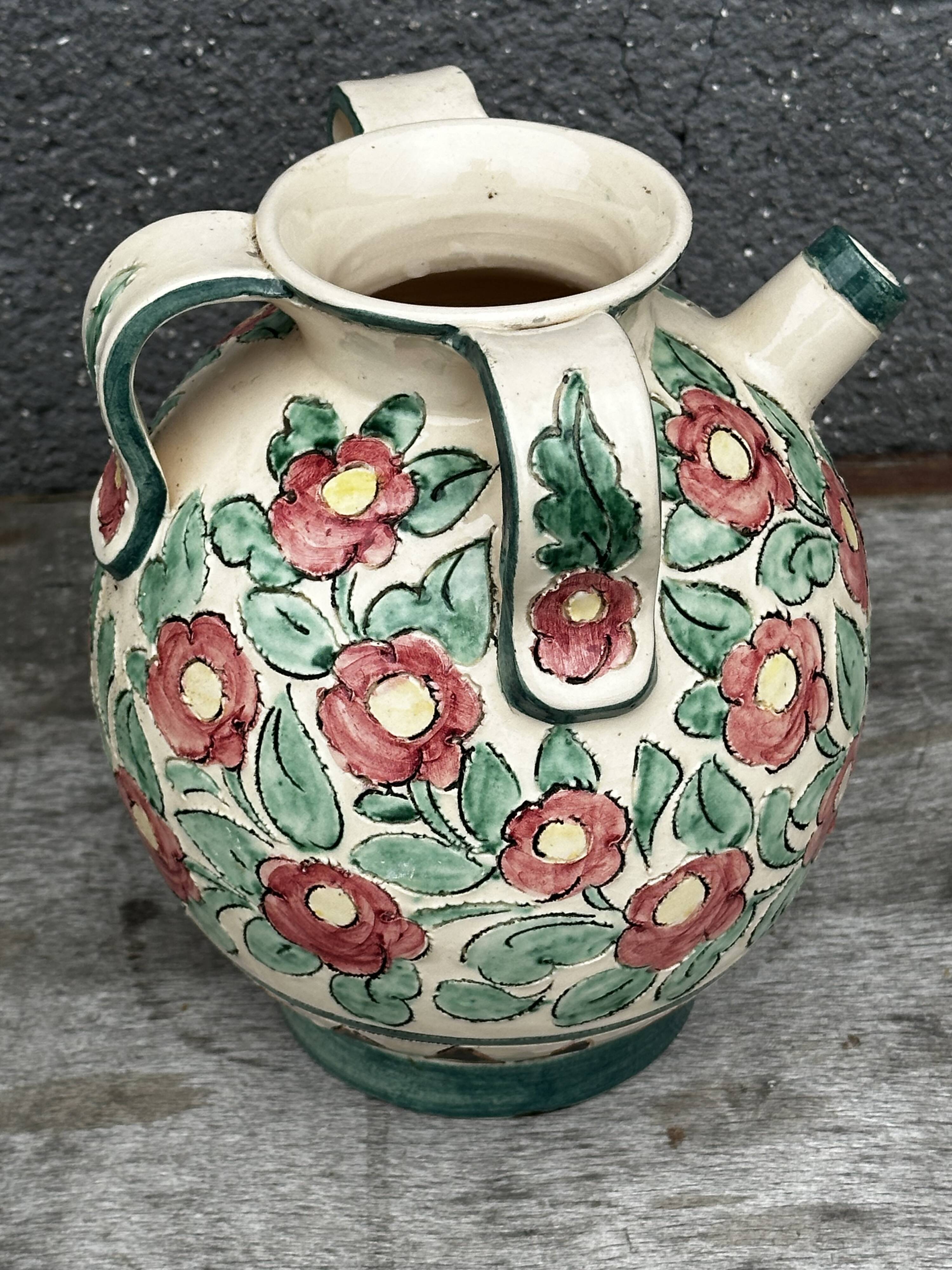 Vase signed Ceraflor - Ceramics from Monaco H 22 cm