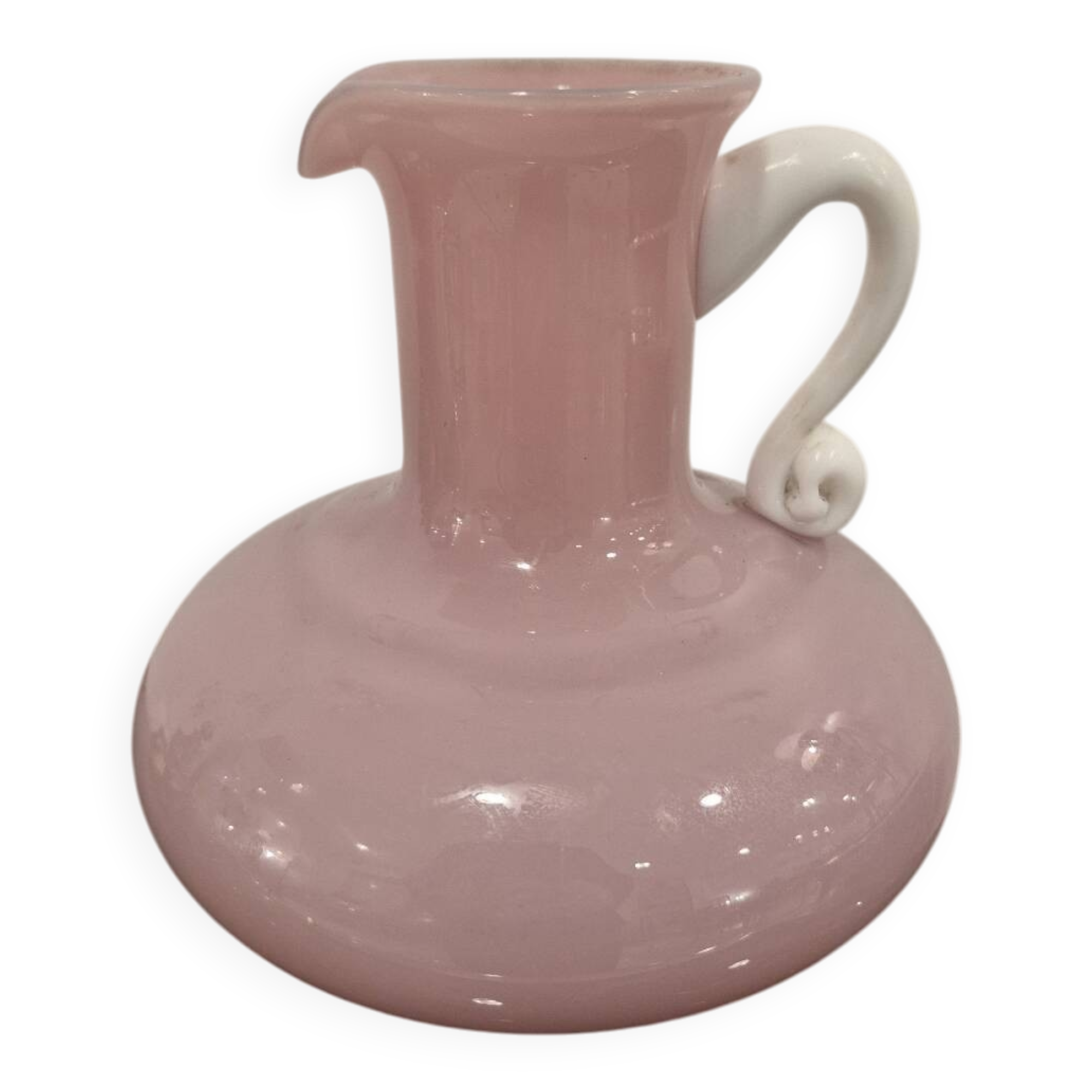 Vintage pink opaline pitcher