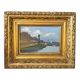 Oil on panel, Breton landscape signed, beautiful frame early 20th century.