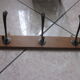 Coat rack with 3 metal hooks