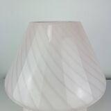 Pink mushroom lamp, Murano glass, vintage