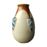 Belgian cracked Art Deco ceramic vase