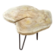 Coffee table in raw wood marbled appearance