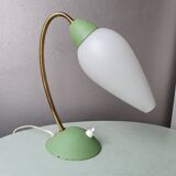 Pastel and gold green table lamp, France