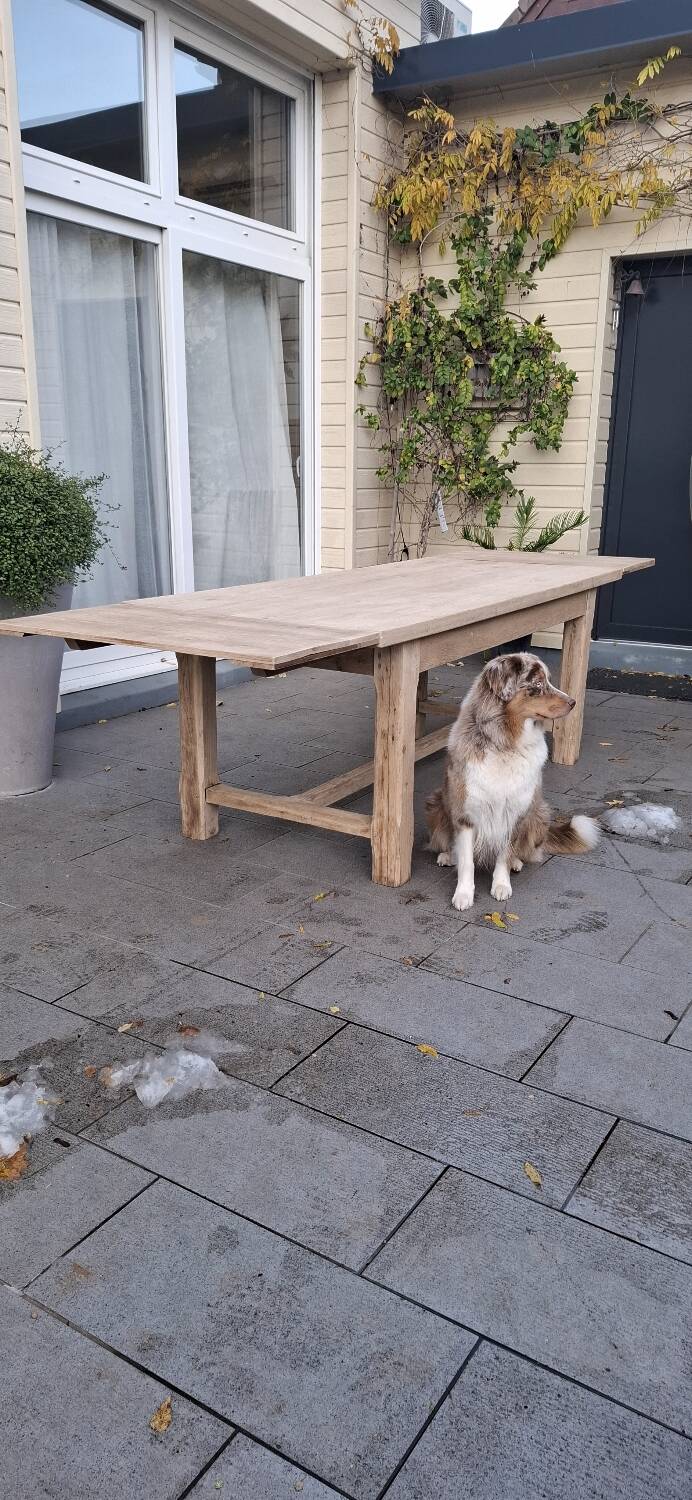 Farmhouse table with oak extensions 3m