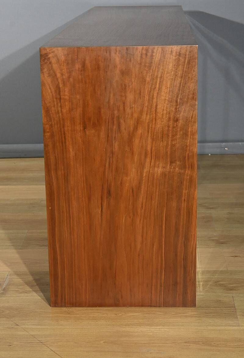 Long Glass Bookcase in Walnut, Rozaffy Style – 1960