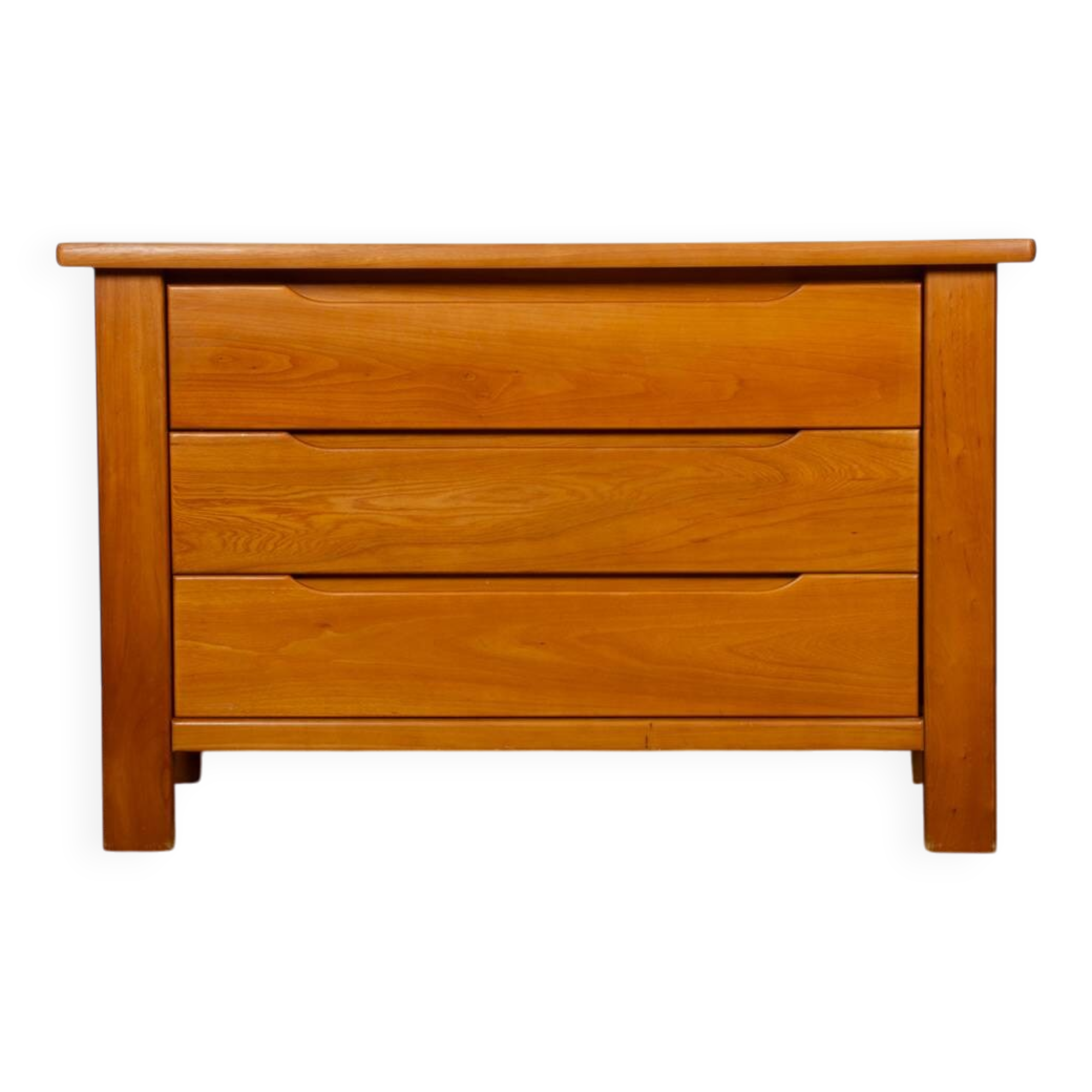 Vintage chest of drawers in solid elm, 1980