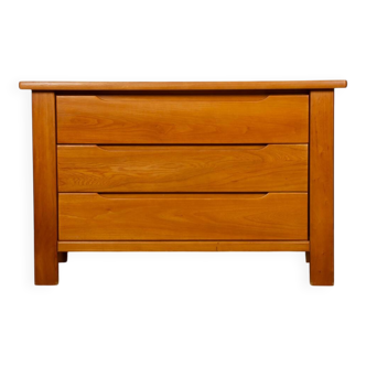 Commode vintage en orme massif, 1980