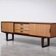 Vintage Mid-Century Danish Modern Wooden Sideboard with Drawers, 1970s