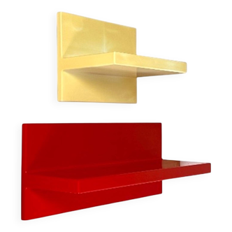 Pair of Kartell Wall Shelves by Marcello Siard, 1970s
