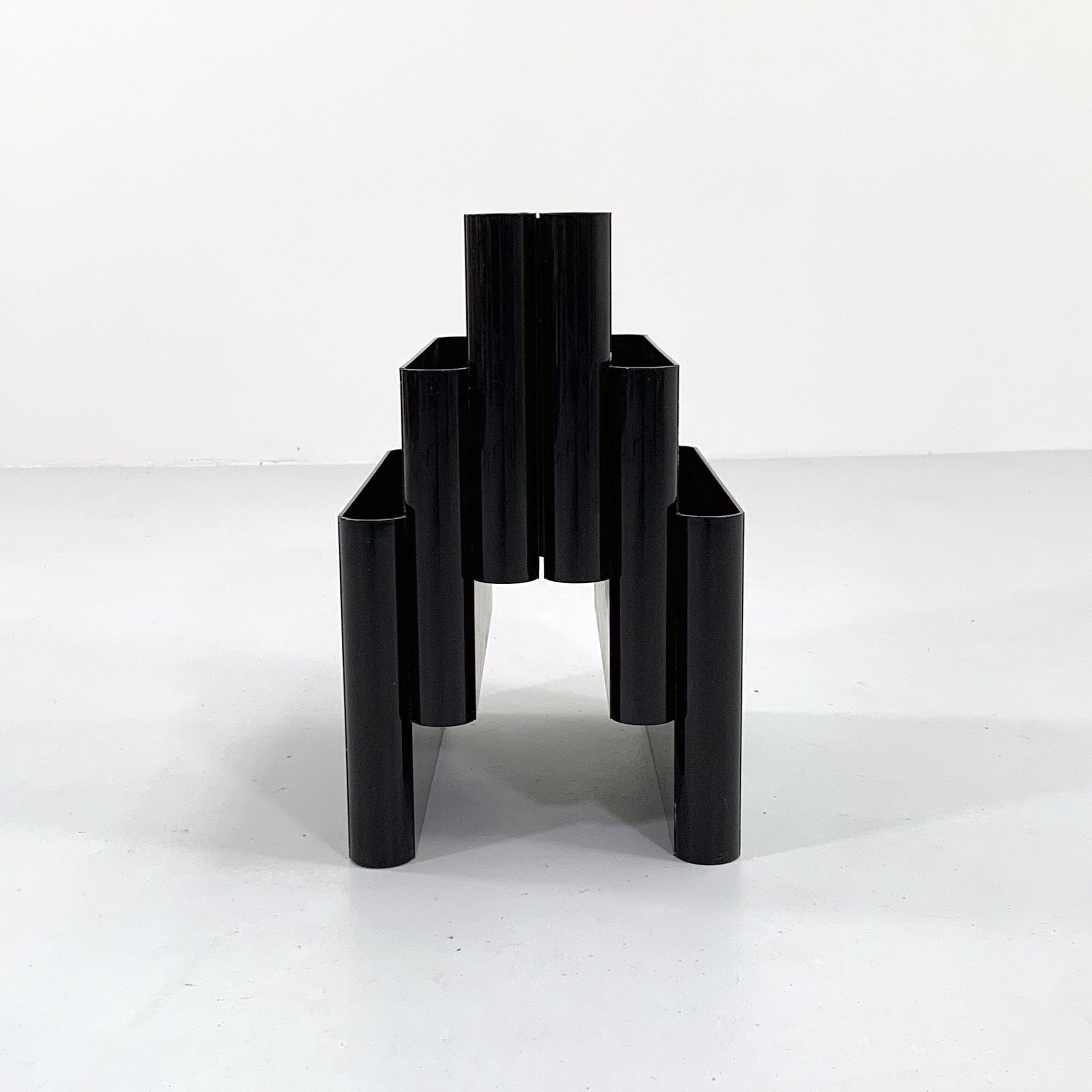 Black magazine holder by Giotto Stoppino for Kartell, 1970