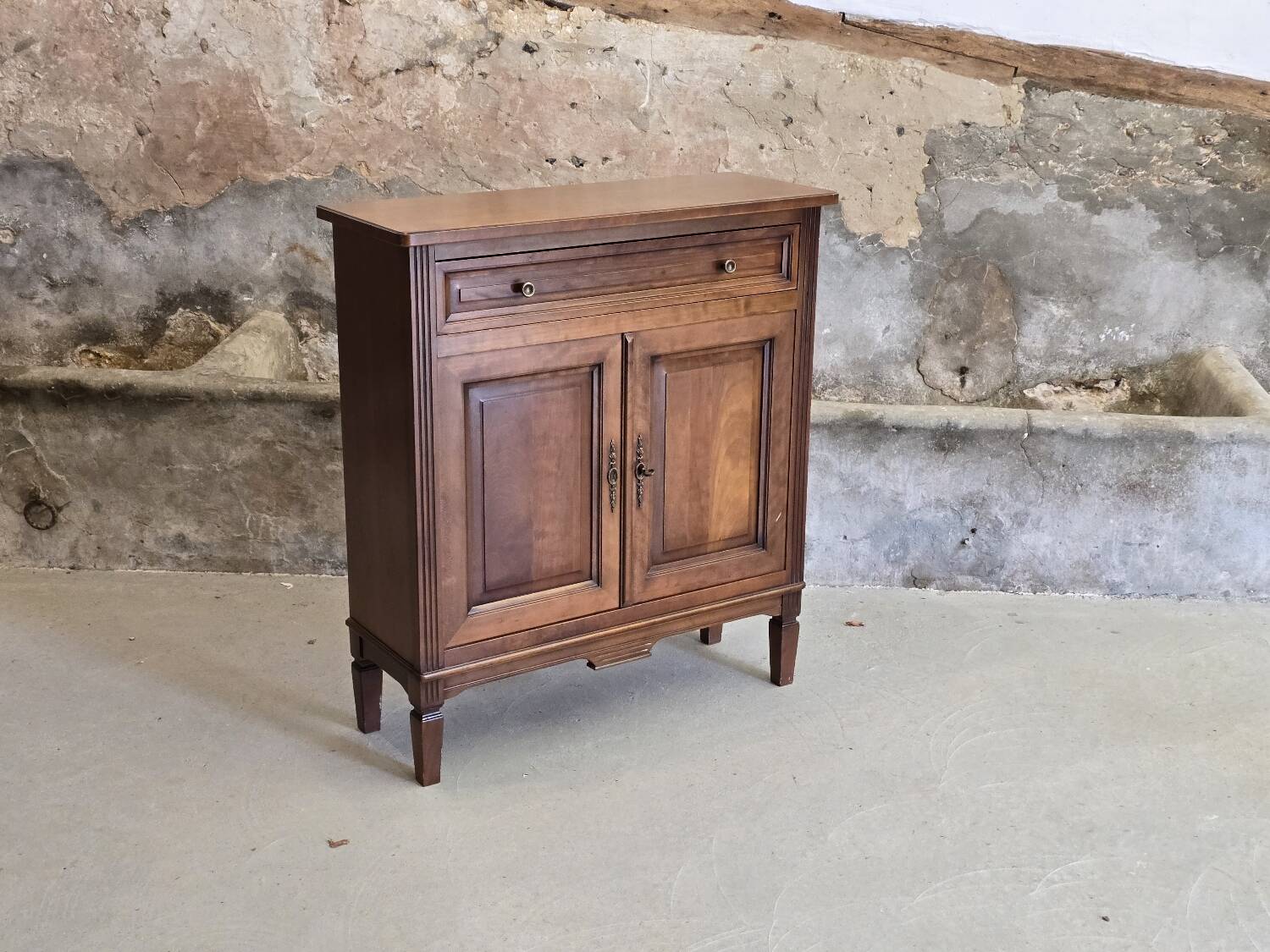 Small Parisian cherry wood buffet cabinet