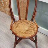 Vintage rattan and cane bistro chair