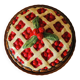 Cherry Pie Barbotine Tart Dish
