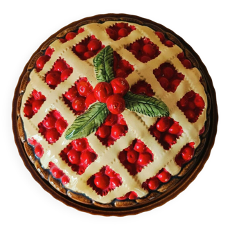 Cherry Pie Barbotine Tart Dish