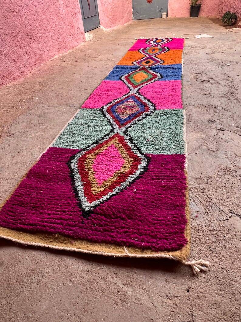 Handmade runner rug 350cm x 70cm
