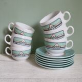 Set of 6 ESSO pastel cups