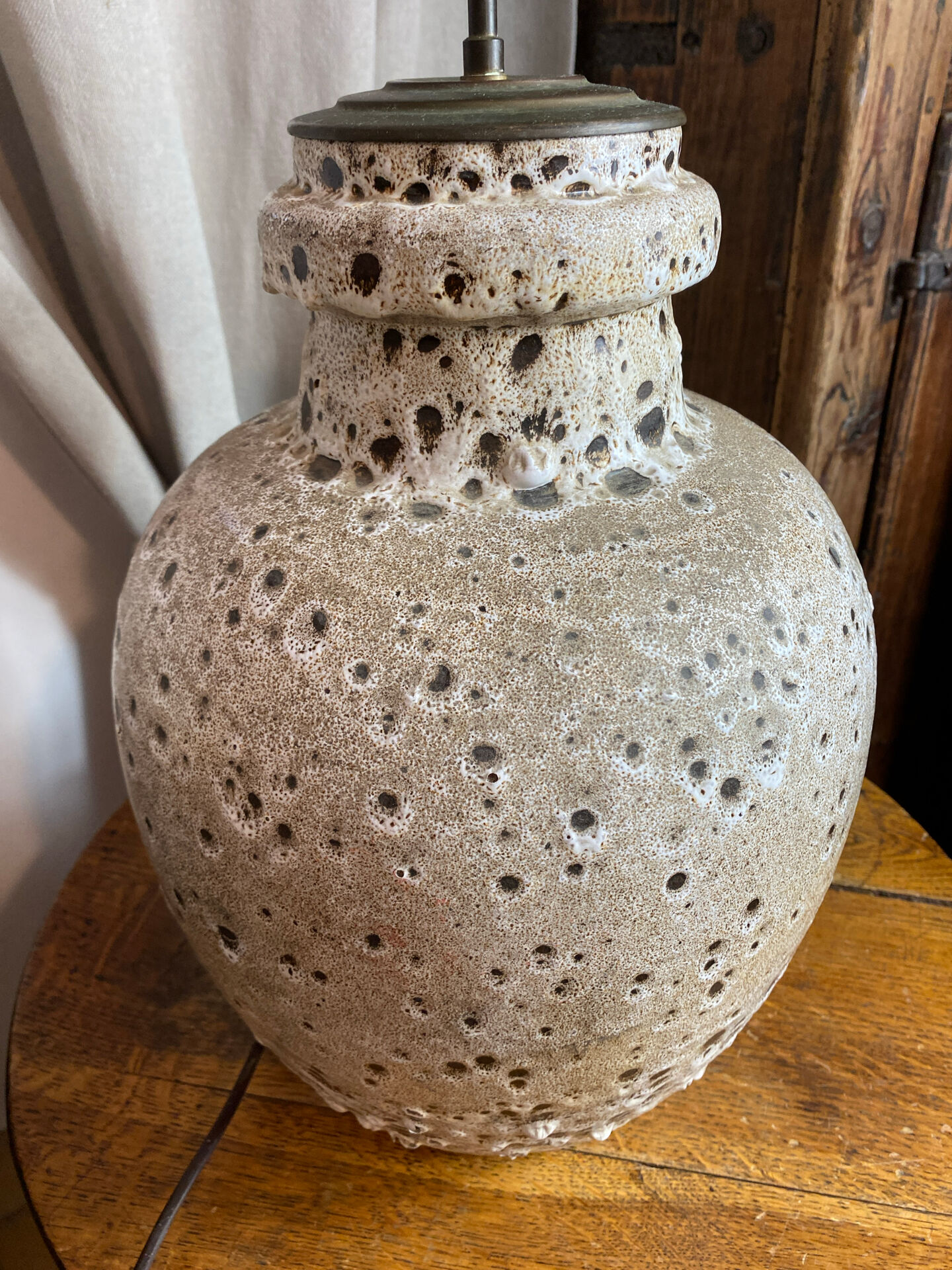 Lamp, large model, fat lava ceramic, West Germany